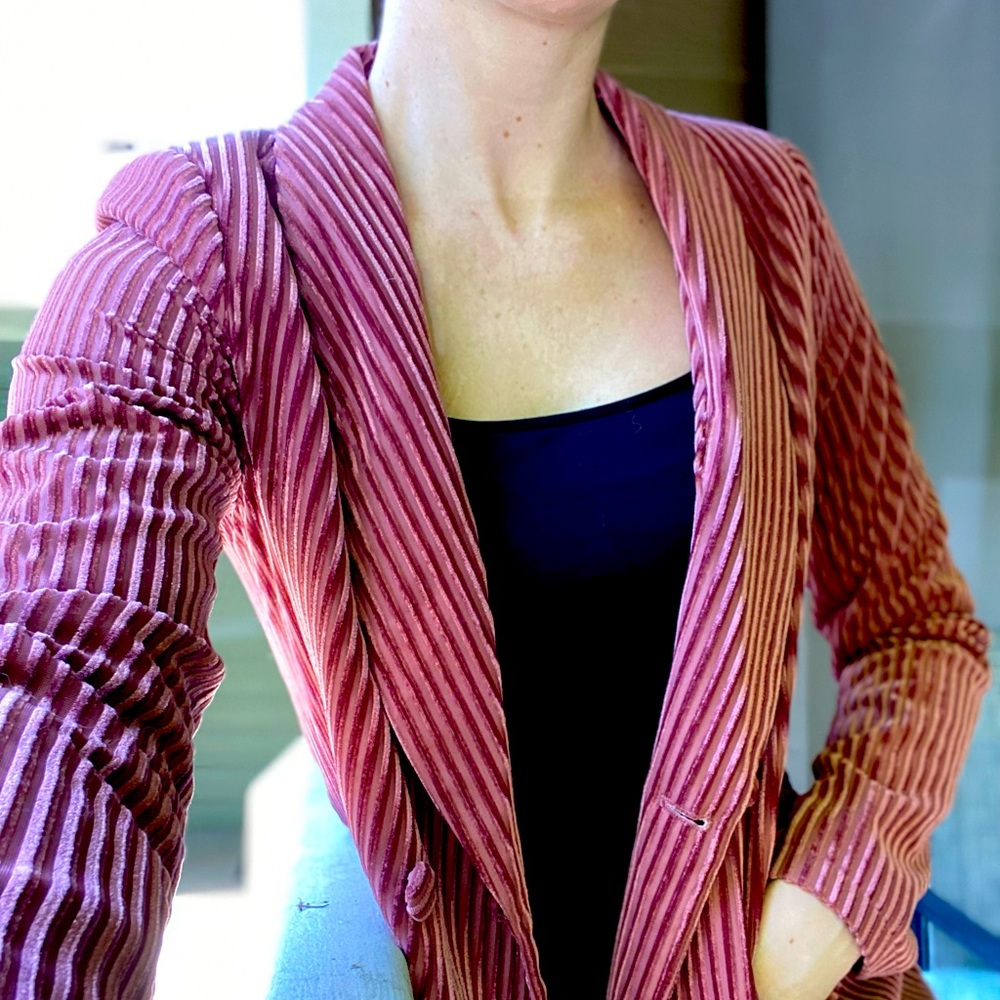 ❤️ NastyGal maroon corduroy Longline blazer